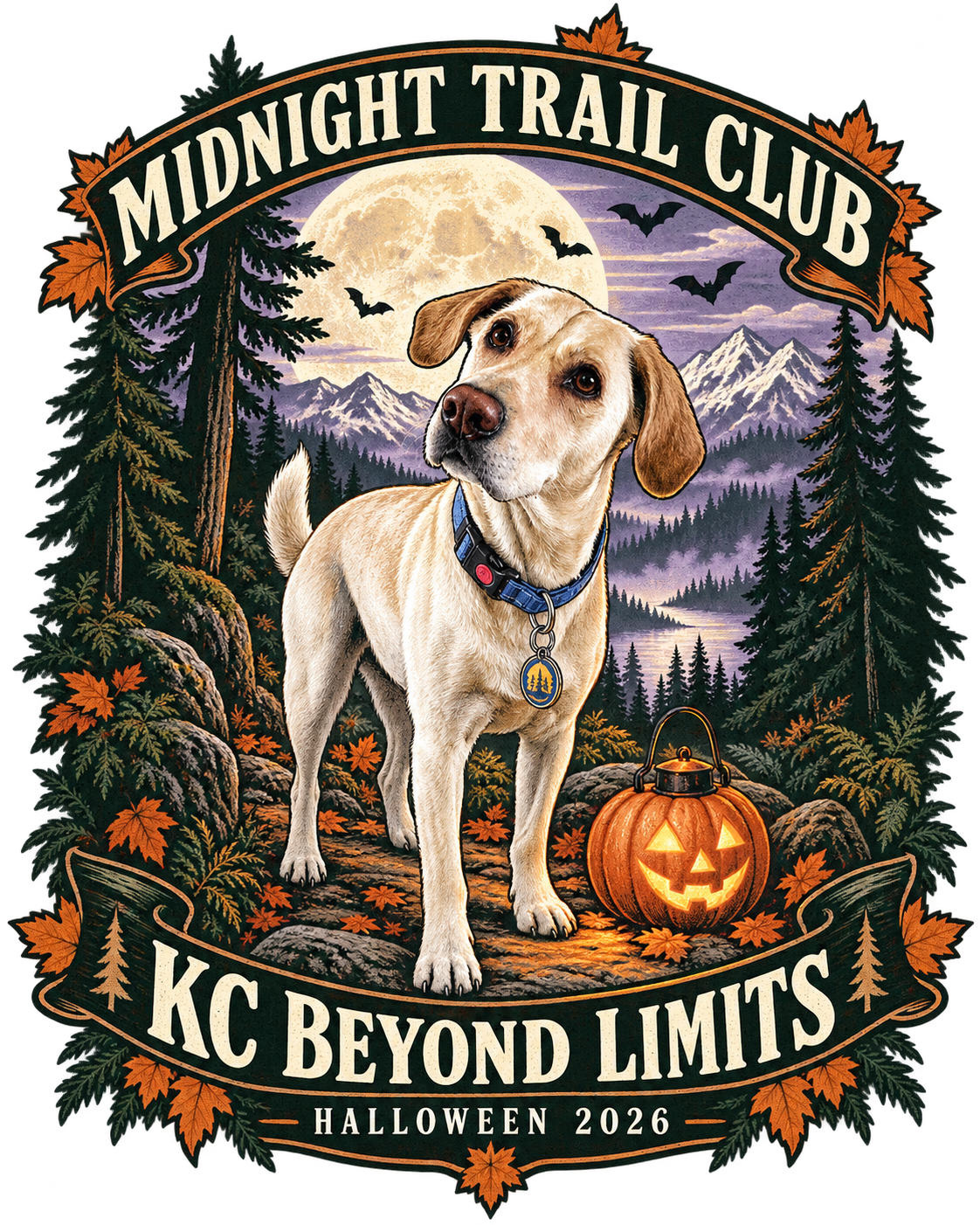 Midnight Trail Club Hoodie — Halloween 2026 artwork preview