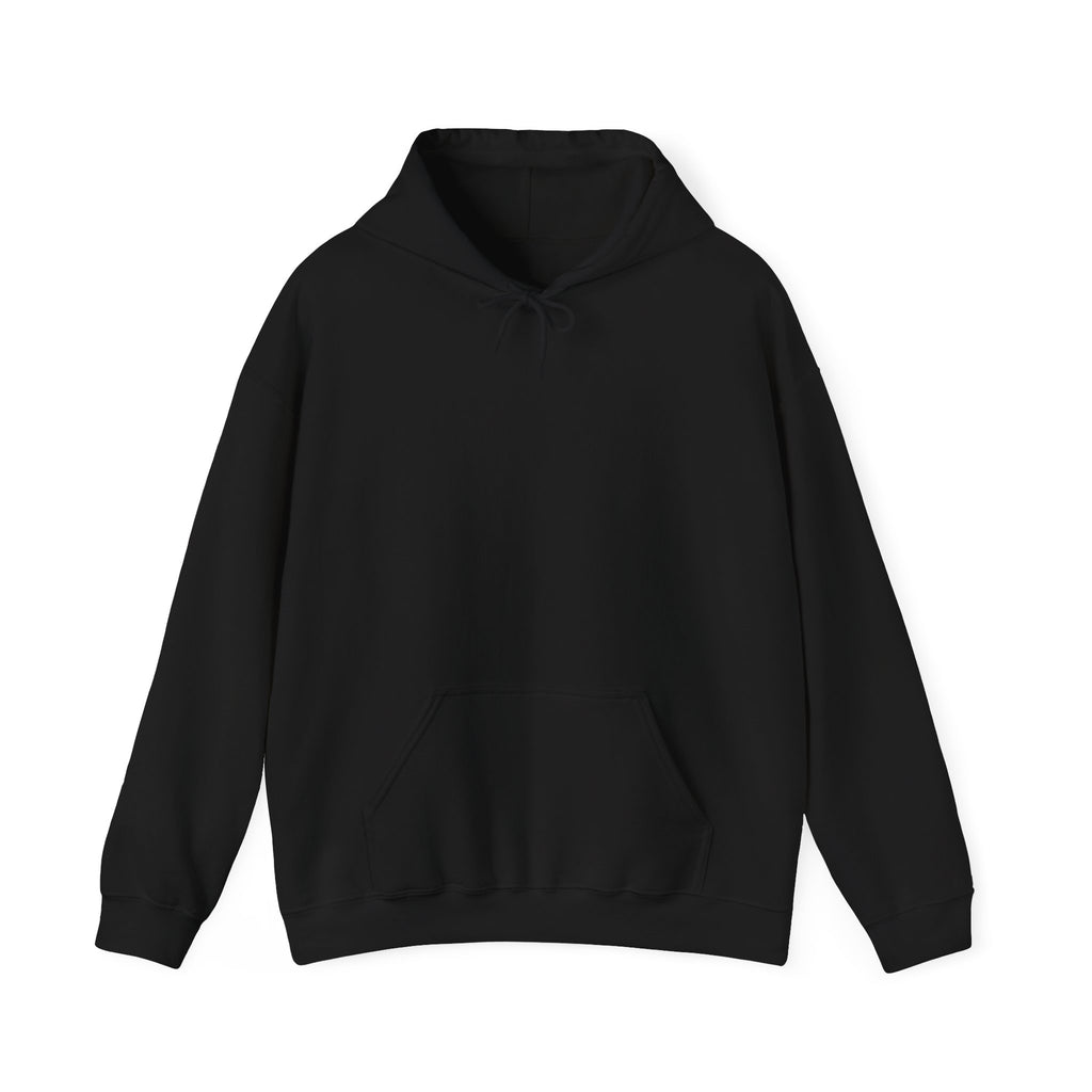 Black KC River Logo hooded sweatshirt — supplier mockup 3