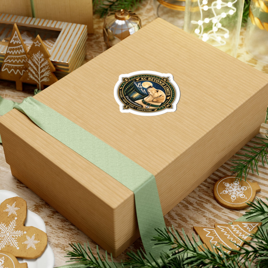 KC Moon Compass Sticker, 3 in — supplier mockup 3